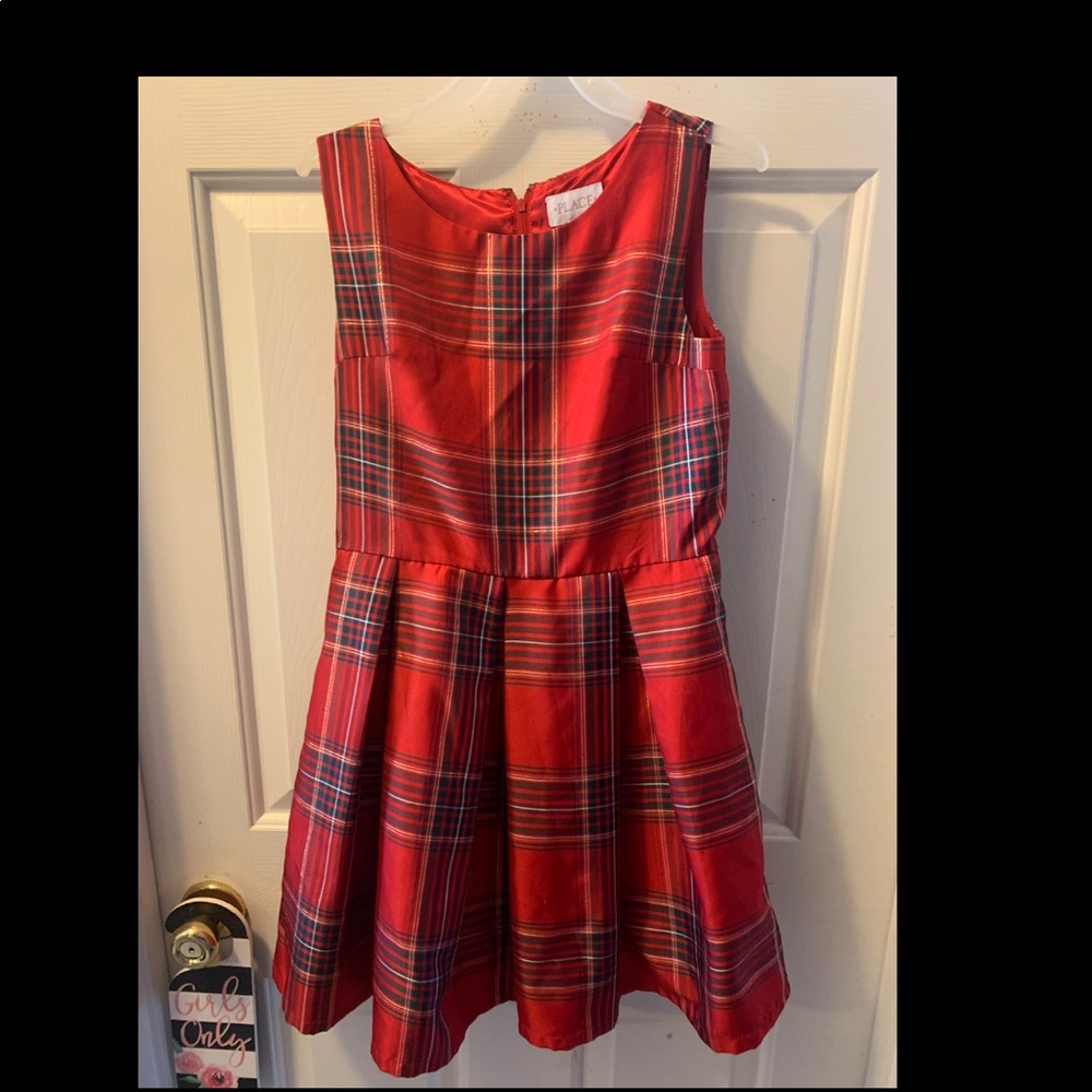 Girls plaid holiday or Christmas dress